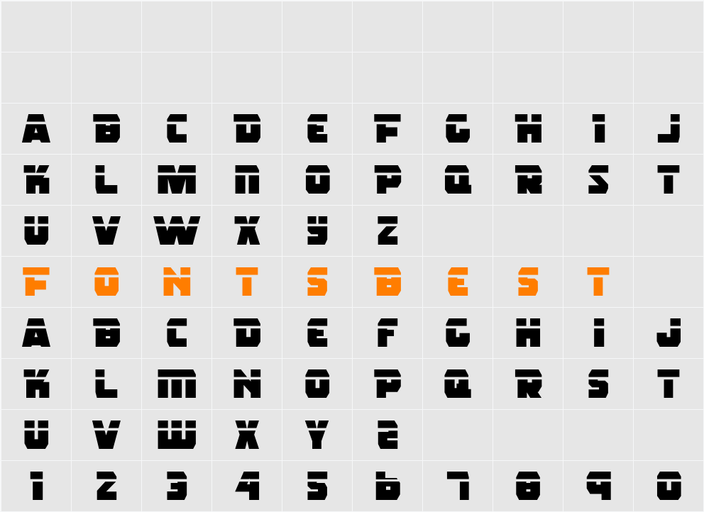 Rogue Hero Laser Character Map