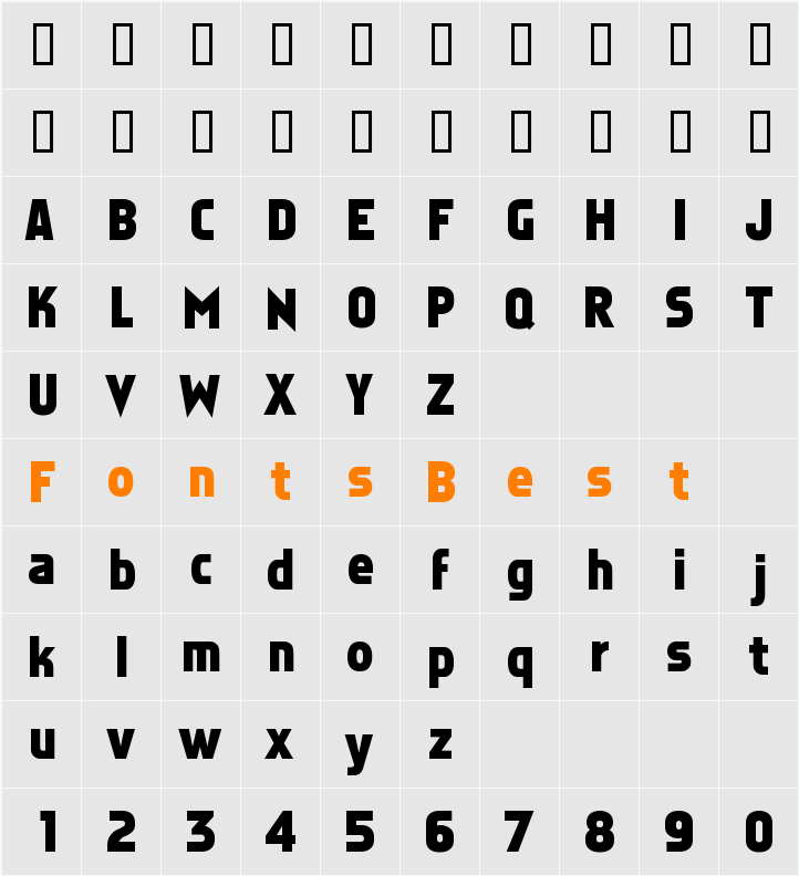 Faktos Character Map