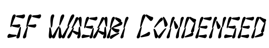 SF Wasabi Condensed Font Image