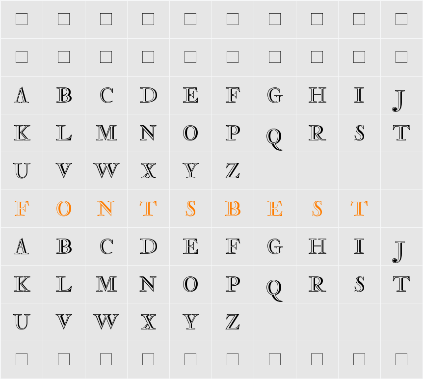 Rosart Character Map