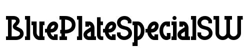 BluePlateSpecialSW Font Image