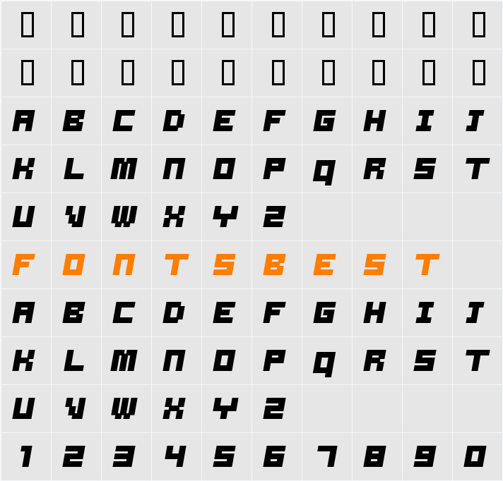 Samson Character Map