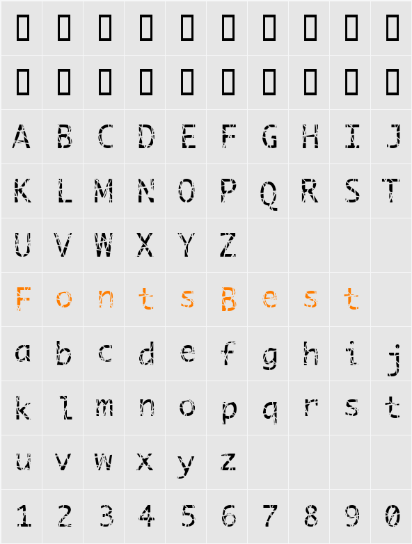 Scratchy Character Map