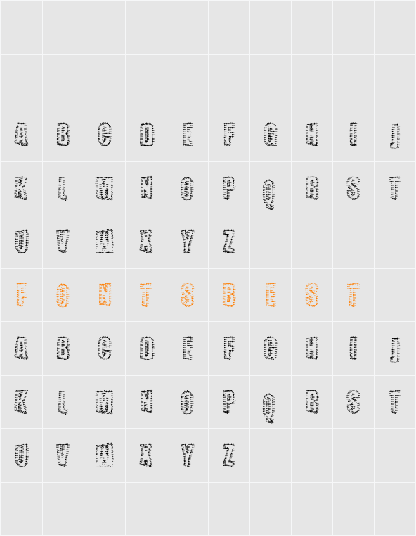 NAILED Character Map
