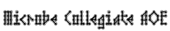 Microbe Collegiate AOE Font Image