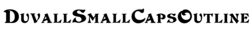 DuvallSmallCapsOutline Font Image
