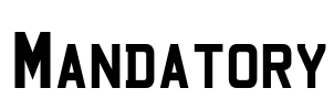 Mandatory Font Image