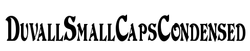 DuvallSmallCapsCondensed Font Image
