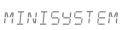 Minisystem Font Image
