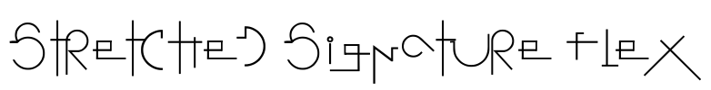 Stretched Signature Flex Font Image