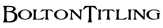 BoltonTitling Font Image