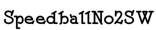 SpeedballNo2SW Font Image