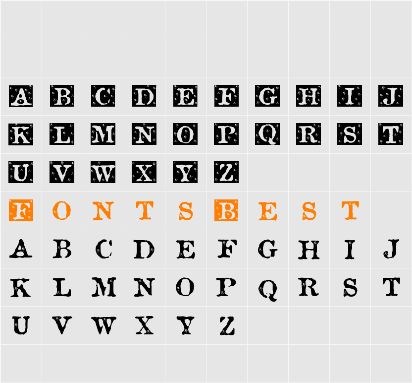 Rosebud Sweet Character Map