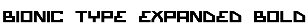 Bionic Type Expanded Bold Font Image