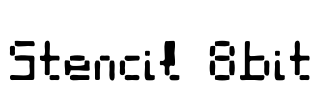 Stencil 8bit Font Image