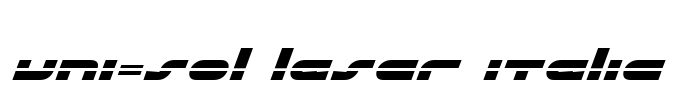 uni-sol laser italic Font Image