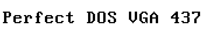 Perfect DOS VGA 437 Font Image