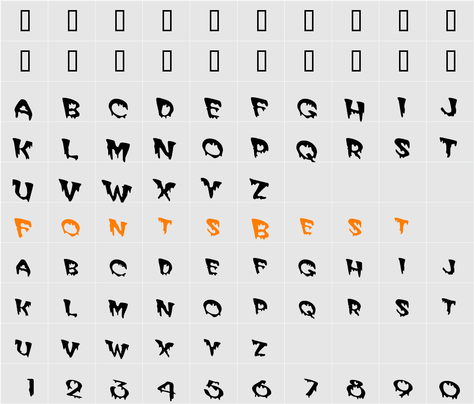 MATTEROFFACT Character Map