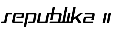 Republika II Font Image