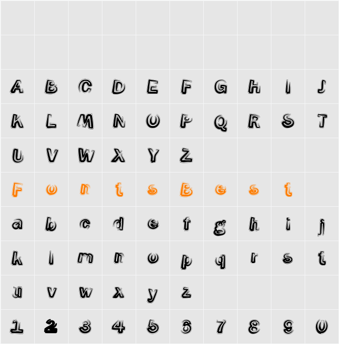 Smoke-Contour Character Map