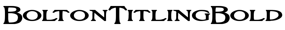 BoltonTitlingBold Font Image
