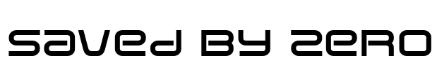 Saved By Zero Font Image