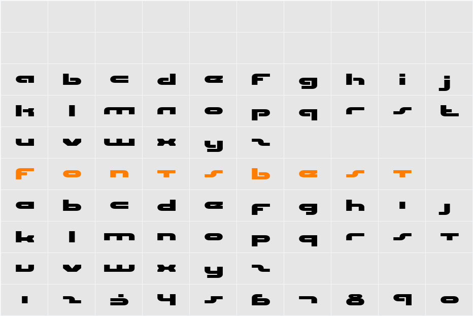 uni-sol expanded Character Map