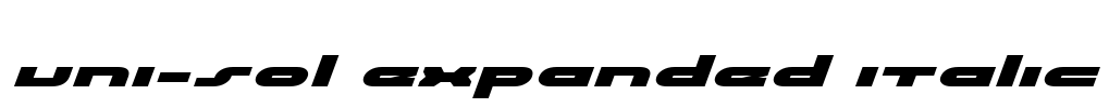 uni-sol expanded italic