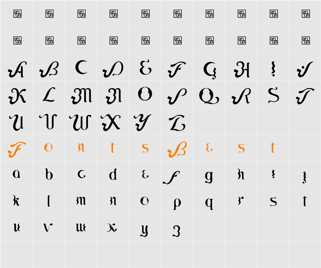 Lipi Character Map