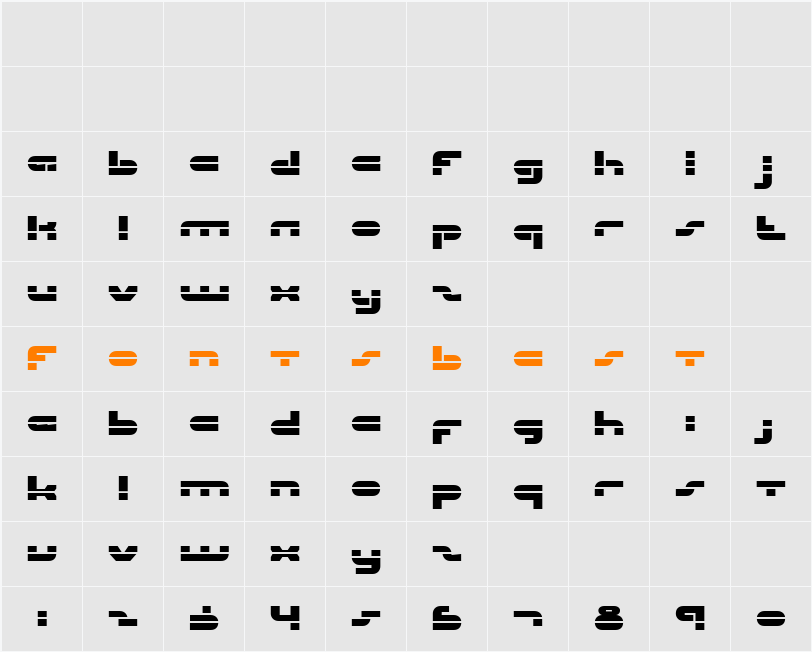 uni-sol laser Character Map