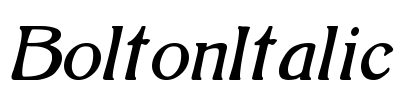 BoltonItalic Font Image