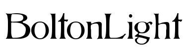 BoltonLight Font Image