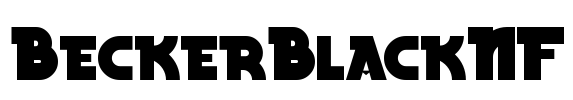 BeckerBlackNF Font Image