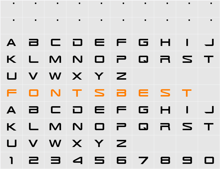 TR-909 Character Map