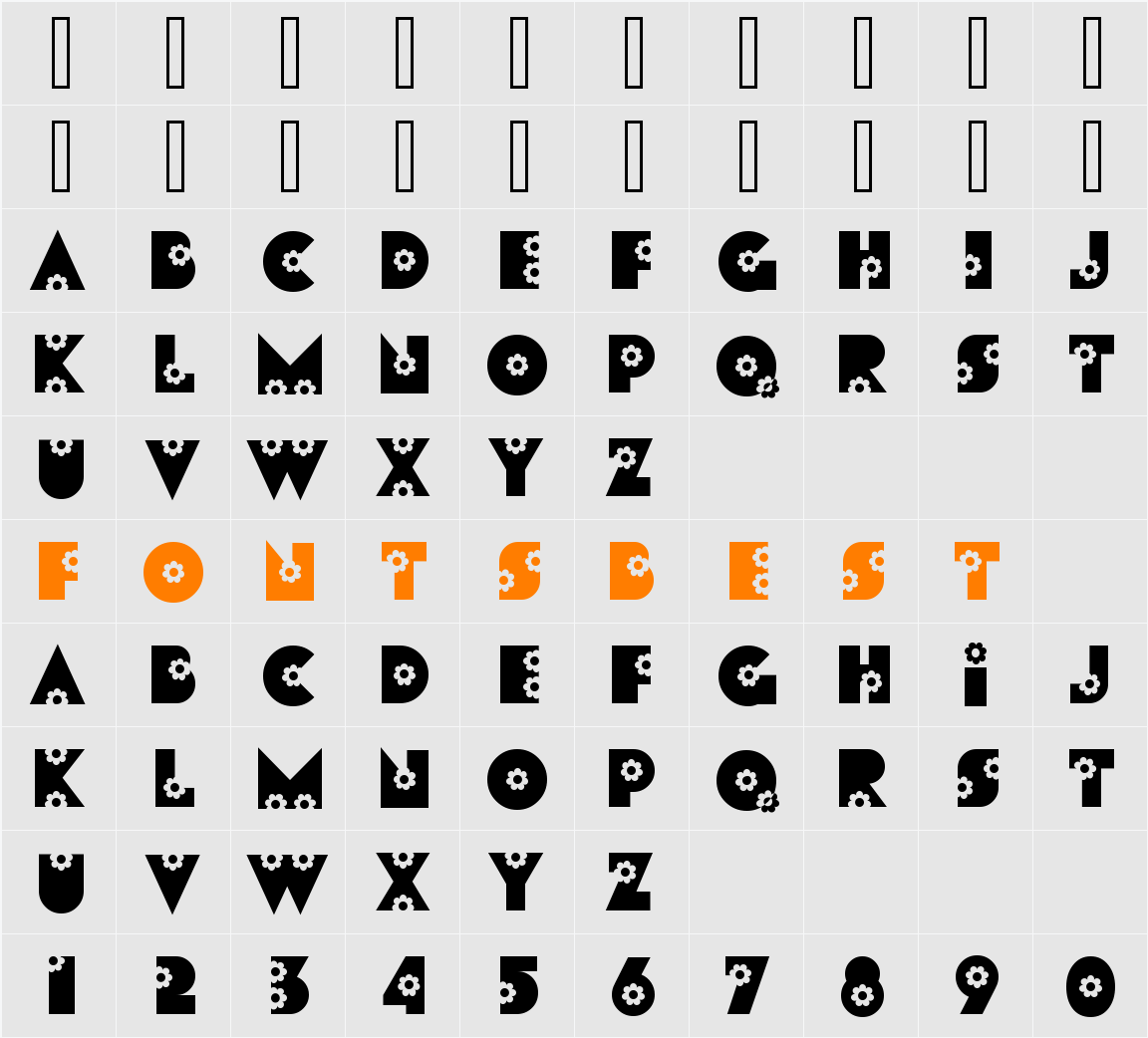 Flores Character Map