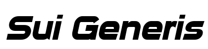 Sui Generis Font Image