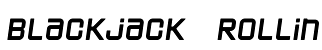 Blackjack  Rollin Font Image