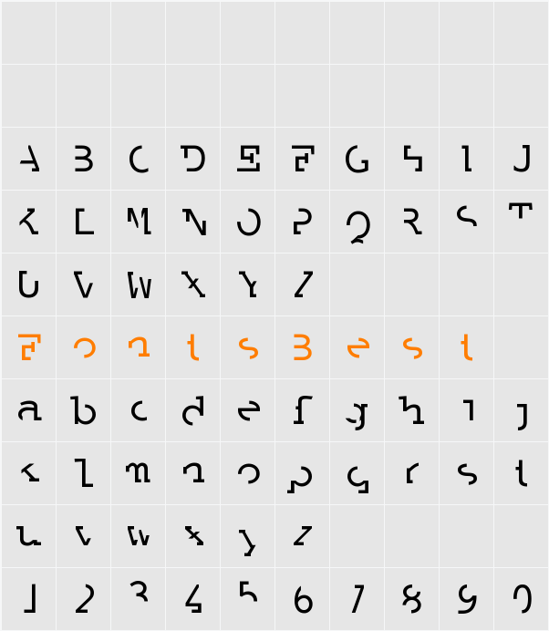 Labrat Character Map