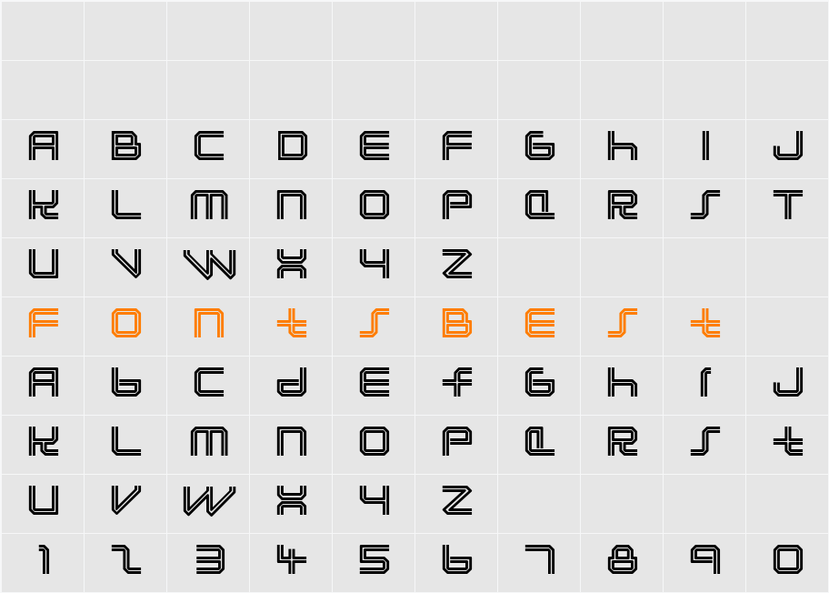 Lunasol Character Map