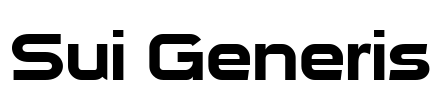 Sui Generis Font Image