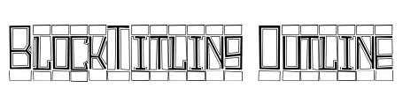 BlockTitling Outline Font Image