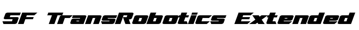 SF TransRobotics Extended Font Image