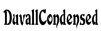 DuvallCondensed Font Image