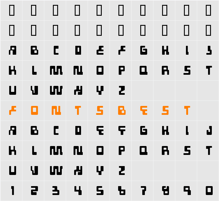 Tabletron Character Map