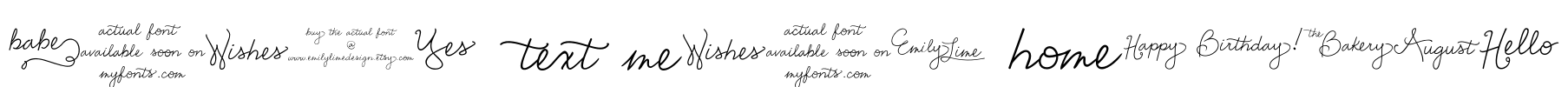 Emily Lime Words Font Image
