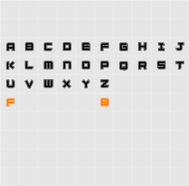 GINZACdemo Character Map