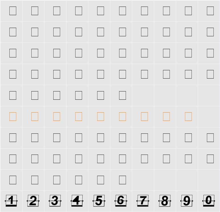 Page Counter Flipper Character Map
