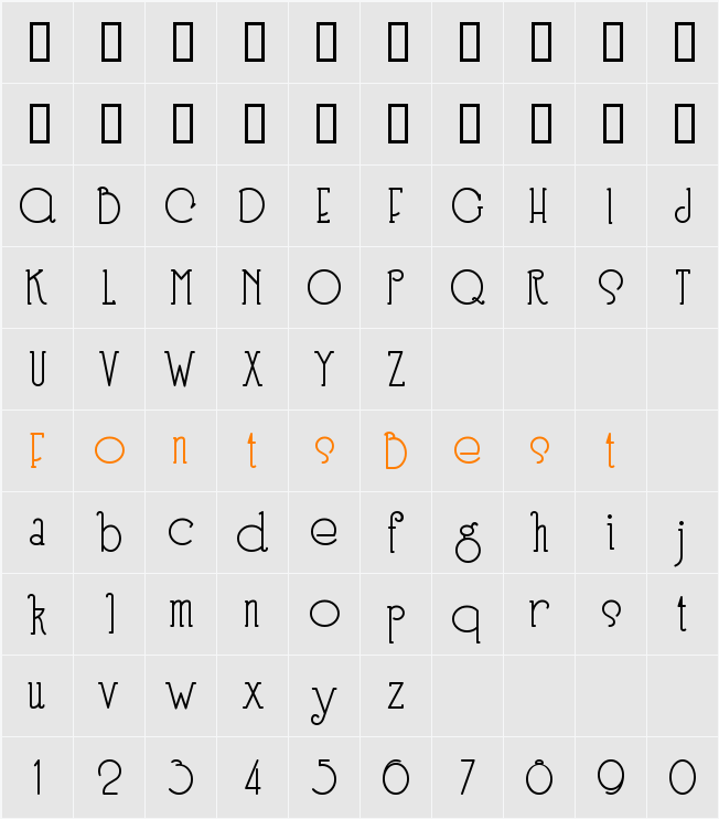 SpeedballNo3 Character Map