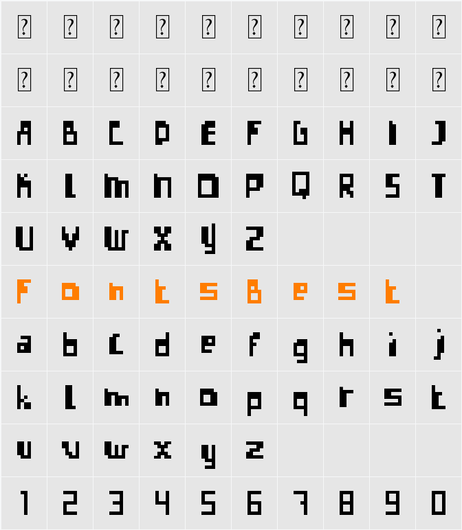 Errorize Character Map