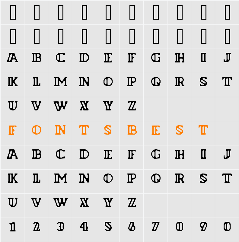 Flyman Character Map